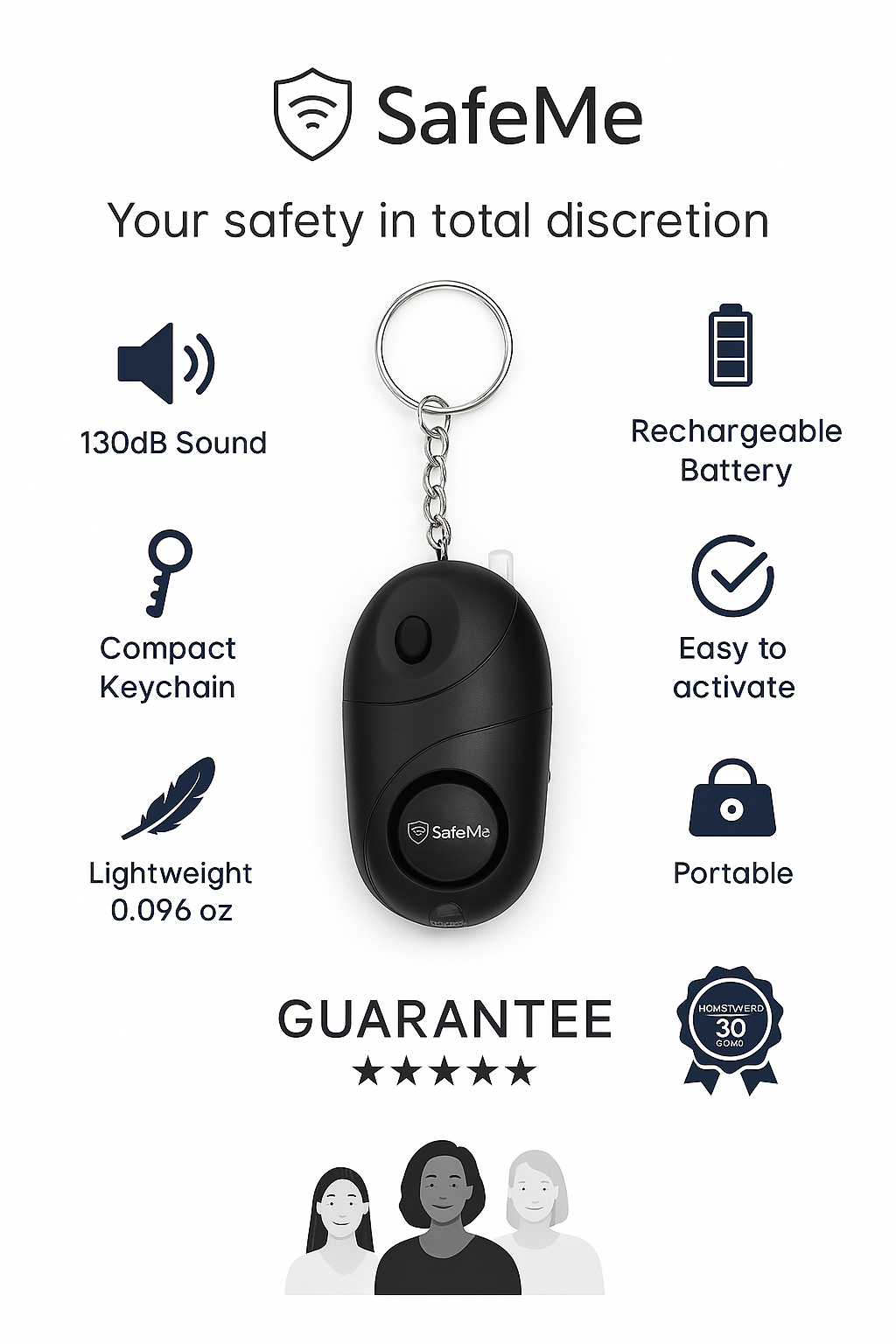 SafeMe™ Personal Safety Alarm – Stay Safe Anywhere